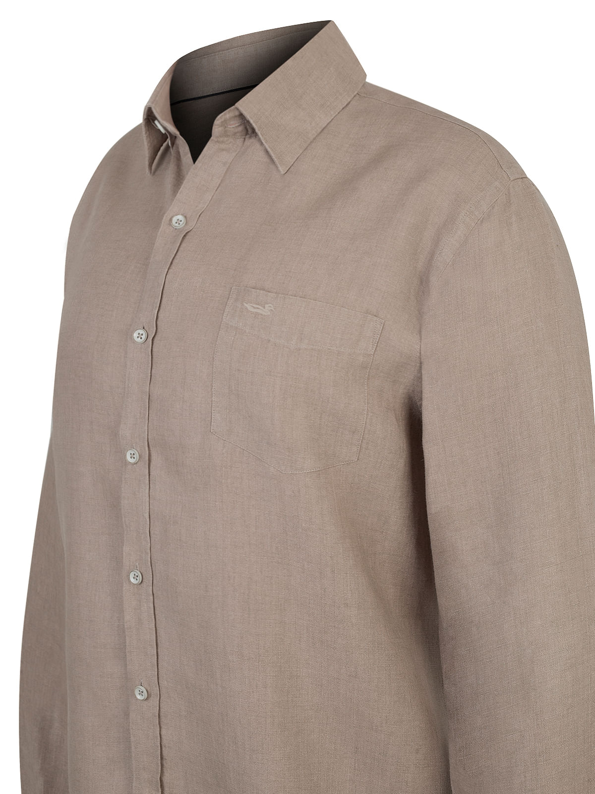 Camisa Lino Hombre Linen Beige/Crudo Rockford