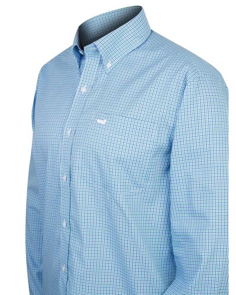 Camisa-EasyIron-Hombre-Cuello-Button-Down-Azul-Rockford