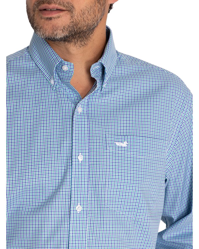 Camisa-EasyIron-Hombre-Cuello-Button-Down-Azul-Rockford