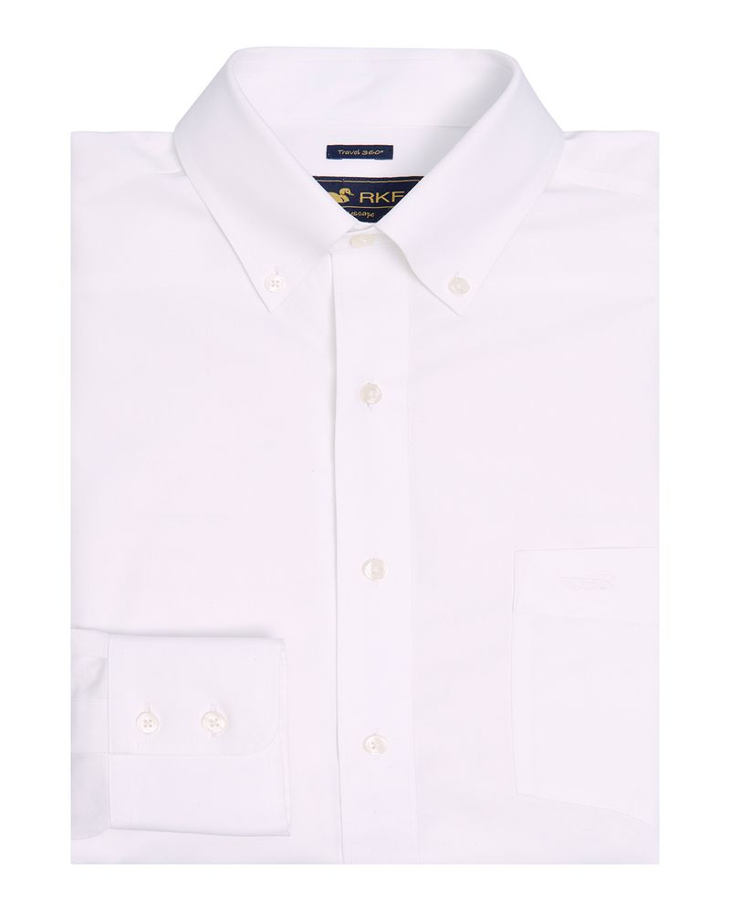 Camisa-Libre-De-Arrugas-Hombre-Wor-Cuello-Button-Down-Blanco-Rockford