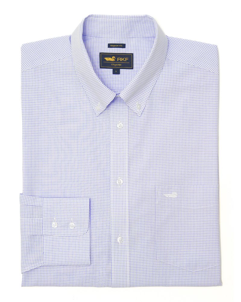 Camisa-Libre-De-Arrugas-Hombre-WF-Cuello-Button-Down-Marino-Rockford