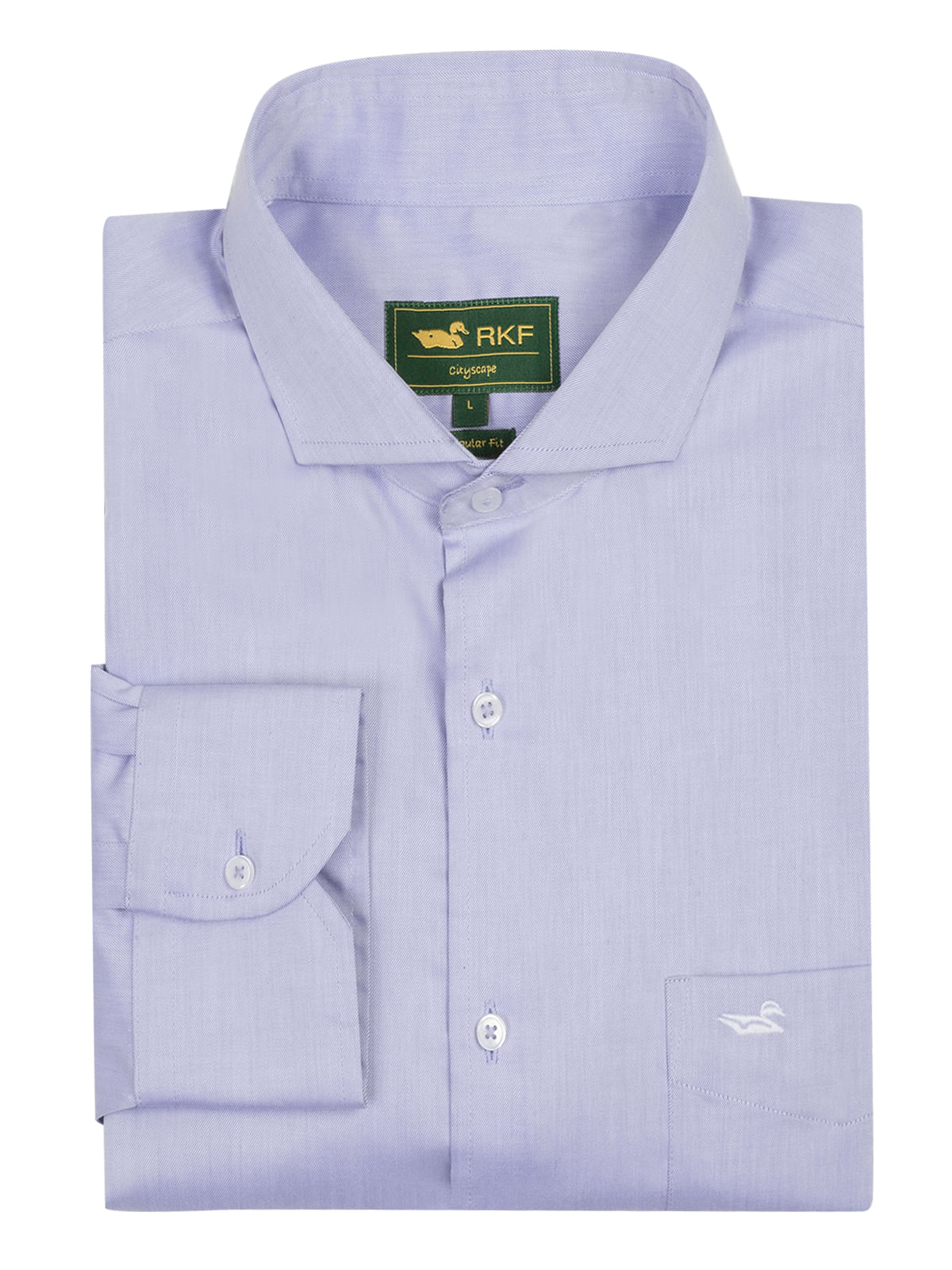 Camisa Easylife Hombre Solid Cuello Italiano Azul Rockford
