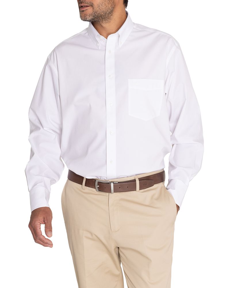 Camisa-Libre-De-Arrugas-Hombre-Wor-Cuello-Button-Down-Blanco-Rockford