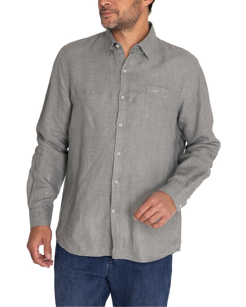 Camisa-Lino-Hombre-Linen-Verde-Rockford