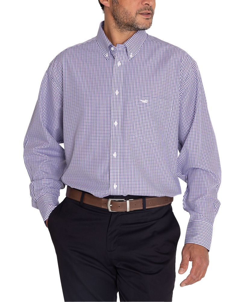 Camisa-Libre-De-Arrugas-Hombre-WF-Cuello-Button-Down-Lila-Rockford