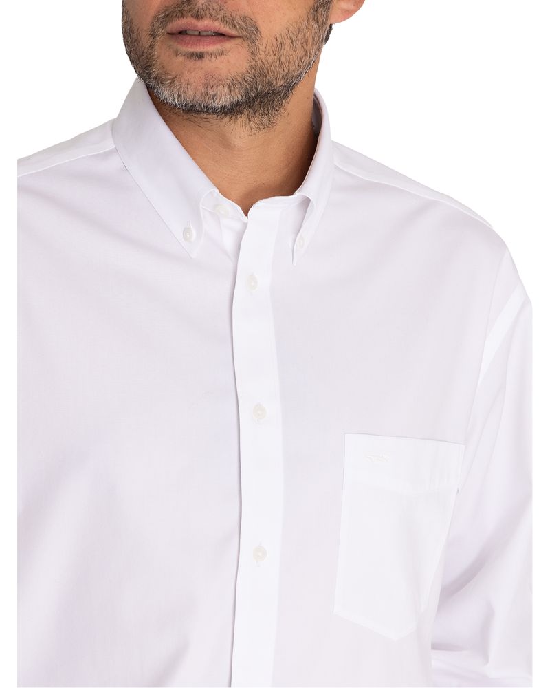 Camisa-Libre-De-Arrugas-Hombre-Wor-Cuello-Button-Down-Blanco-Rockford