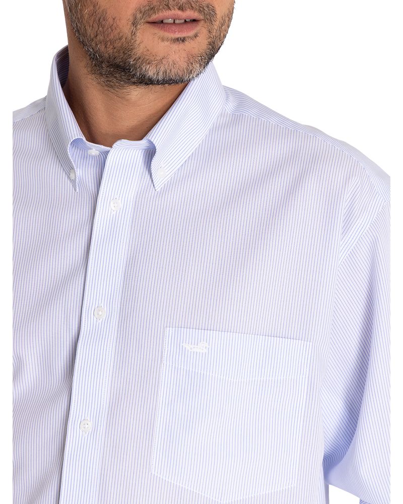 Camisa-Libre-De-Arrugas-Hombre-WF-Cuello-Button-Down-Azul-Rockford