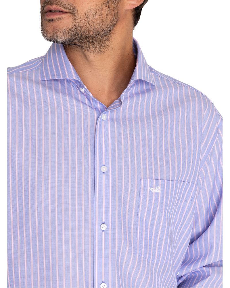 Camisa-Libre-De-Arrugas-Hombre-WF-Cuello-Italiano-Azul-Rockford