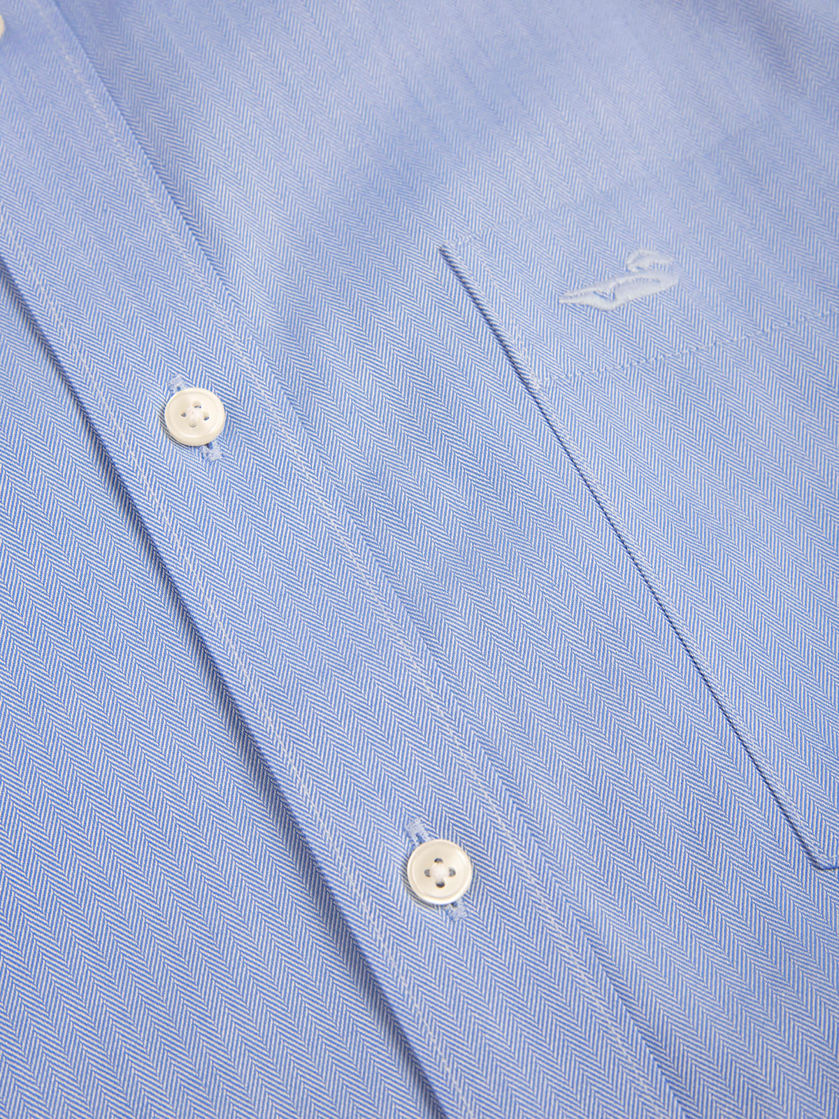Camisa Libre De Arrugas Hombre Wor Cuello Button-Down Azul Rockford