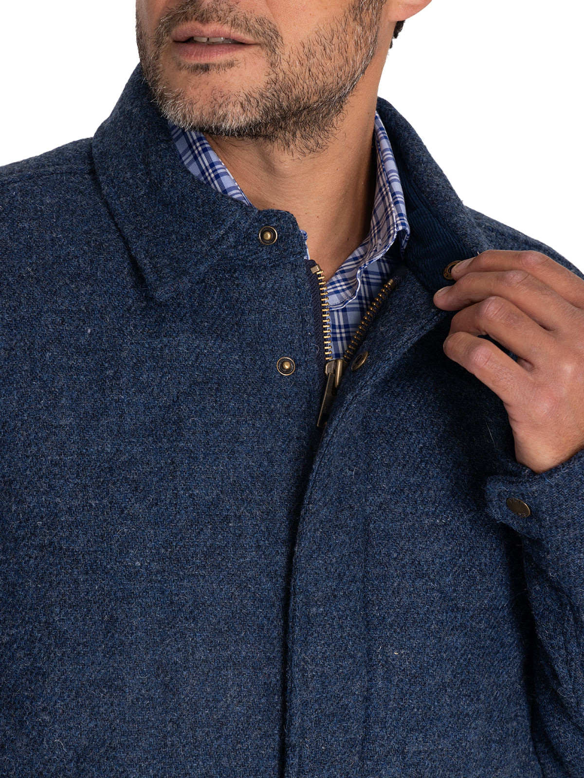 Chaqueta Harris Tweed Hombre Harris Azul Rockford