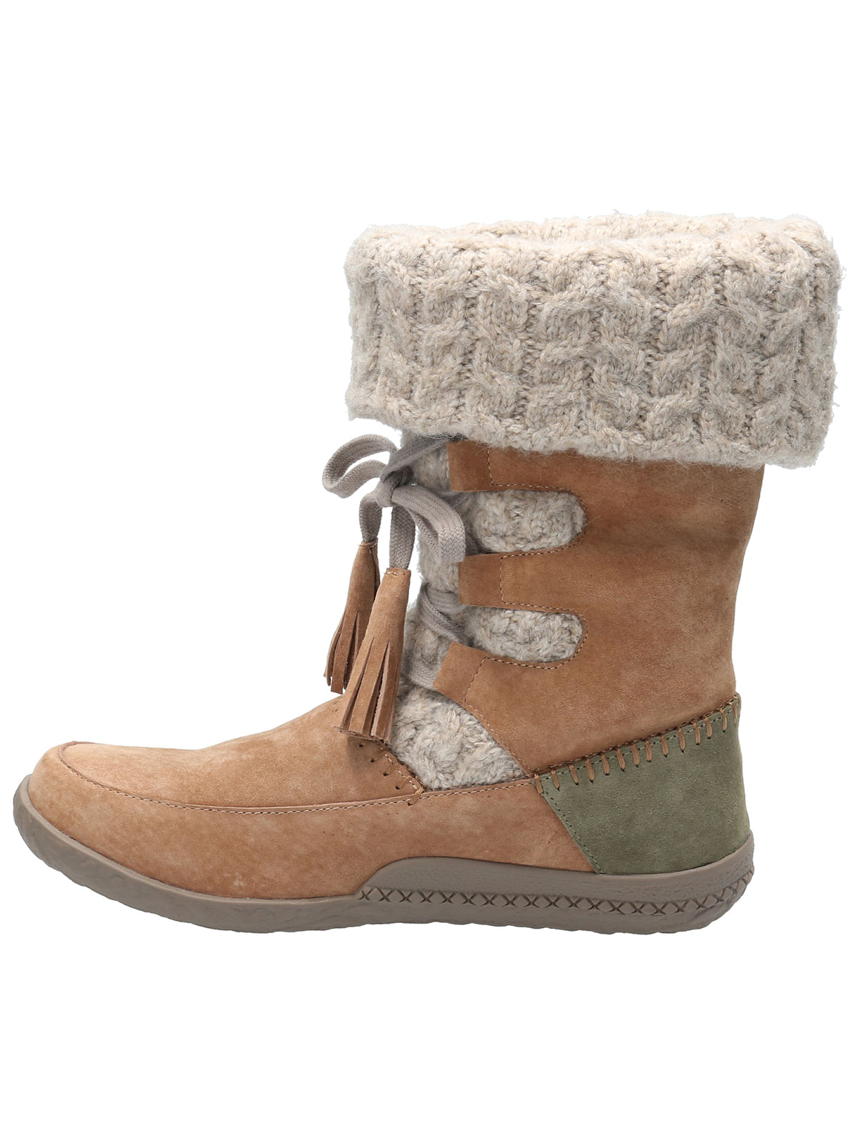 Bota Cuero Mujer New Tahoe Café Claro Rockford