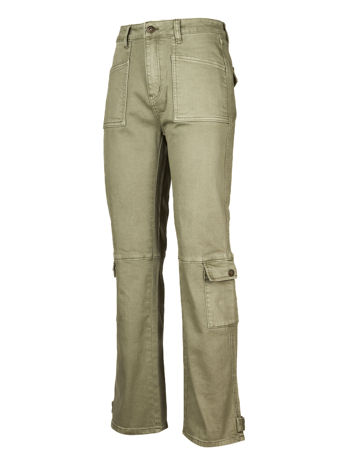 Pantalón Algodón Orgánico Mujer Noa Verde Rockford