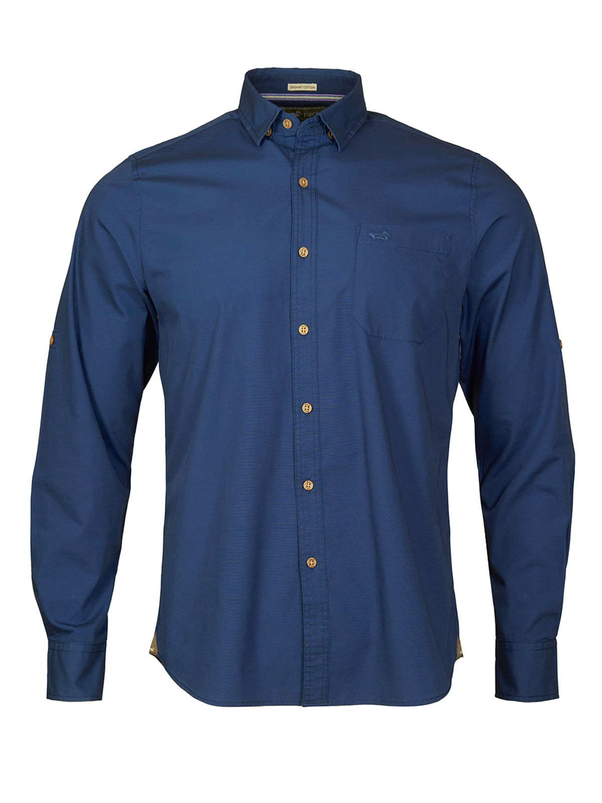Camisa Algodón Orgánico Hombre Galiton Azul Rockford