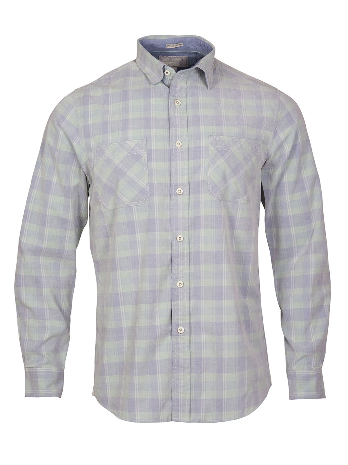 Camisa Algodón Orgánico Hombre Tartancord Verde Rockford