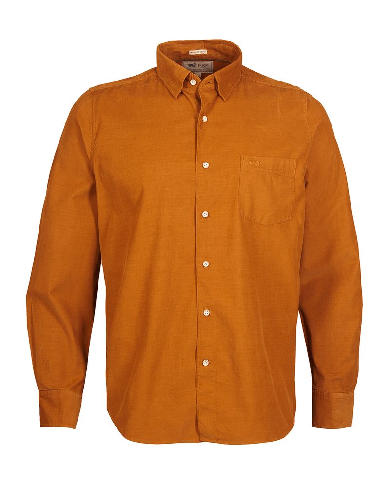 Camisa-Algodon-Organico-Hombre-Corduroy-Cafe-Rockford