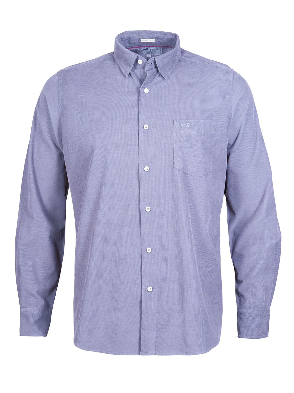 Camisa Algodón Orgánico Hombre Corduroy Azul Rockford