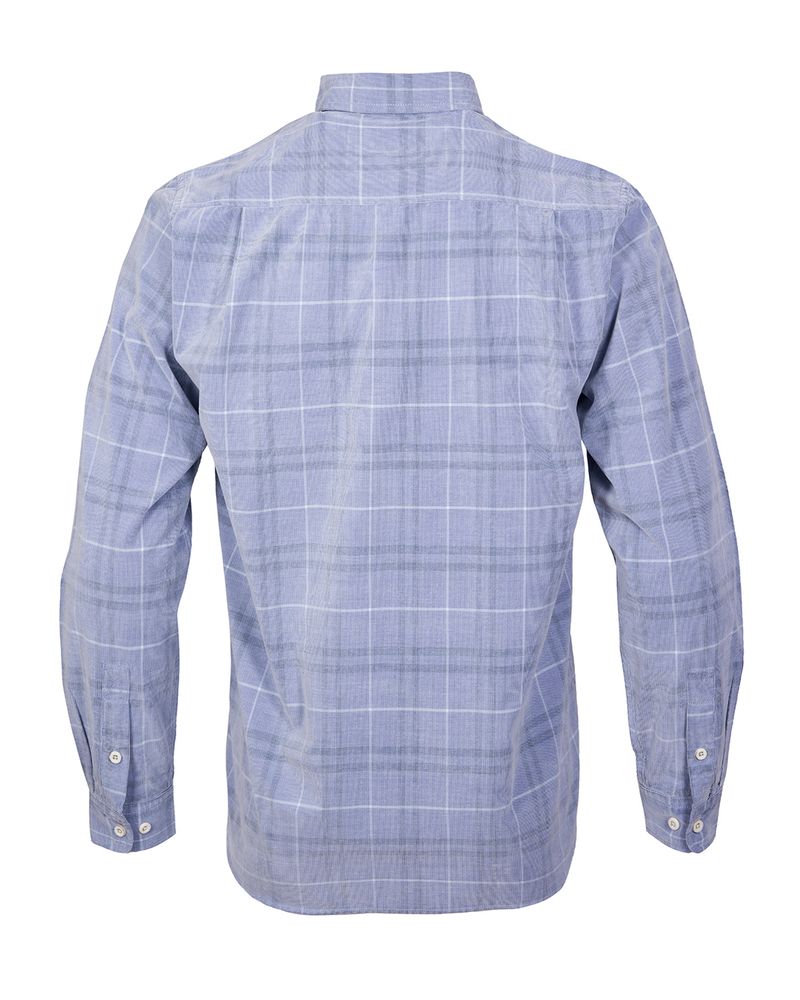 Camisa-Algodon-Organico-Hombre-Tartancord-Azul-Rockford