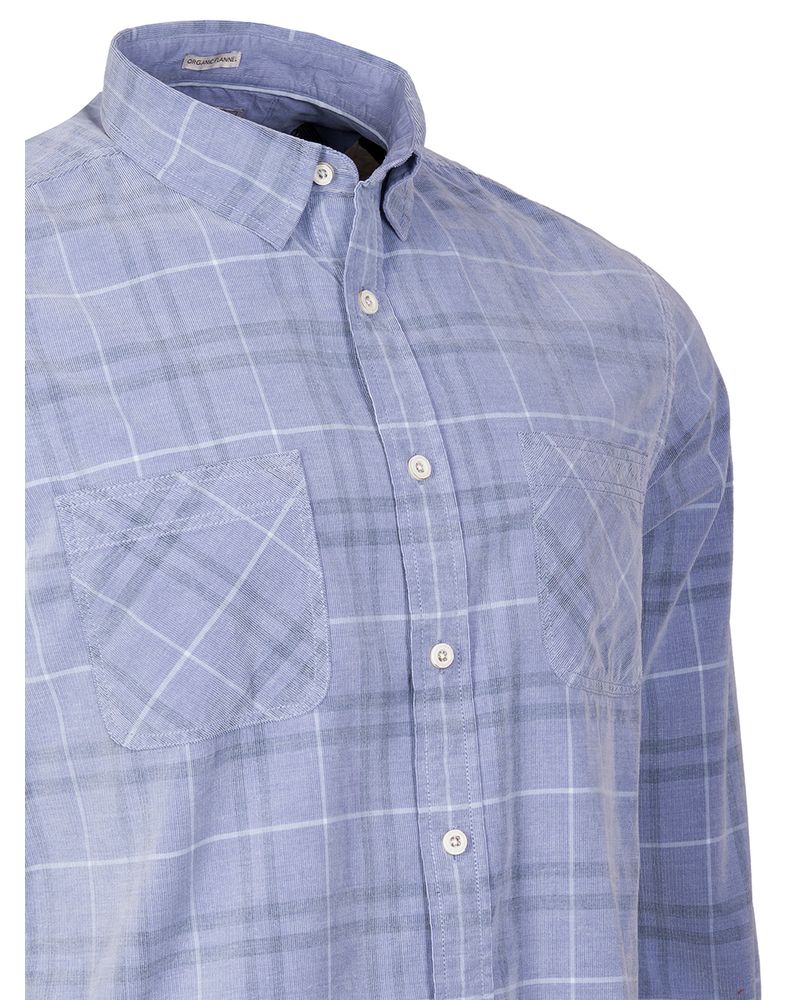 Camisa-Algodon-Organico-Hombre-Tartancord-Azul-Rockford