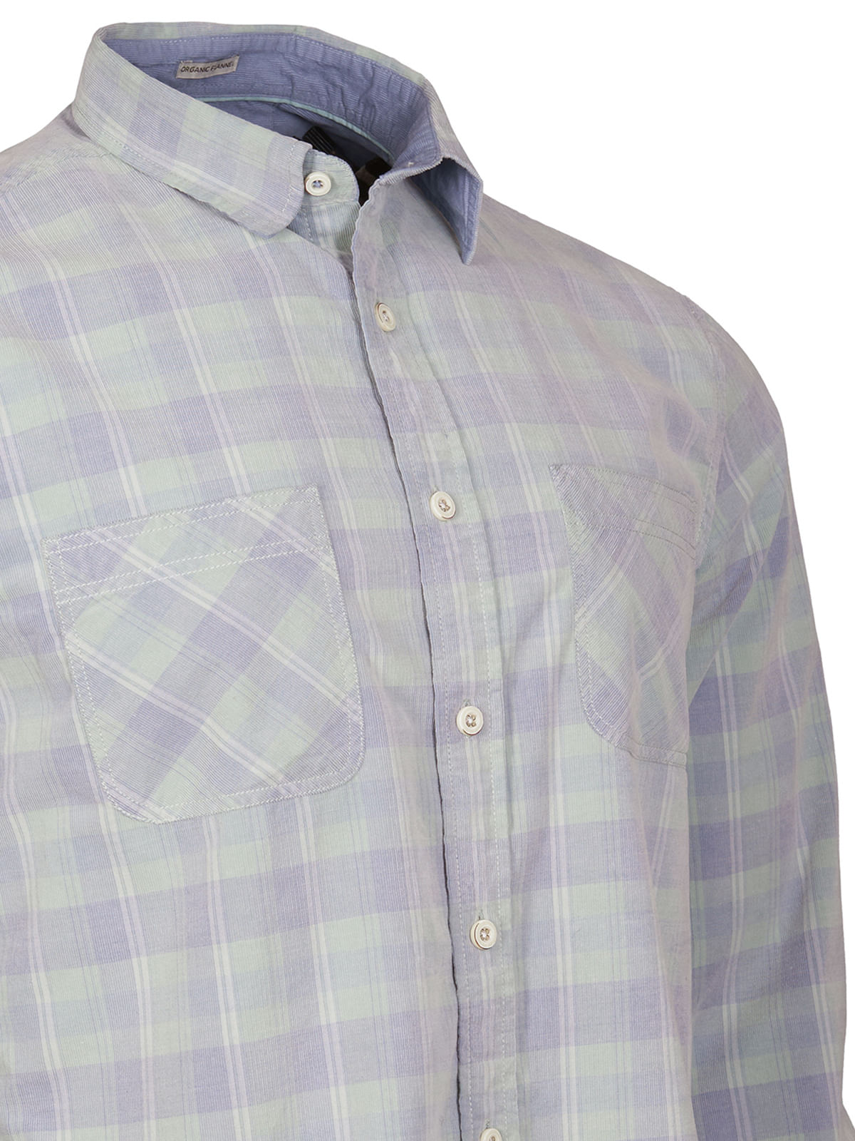 Camisa Algodón Orgánico Hombre Tartancord Verde Rockford