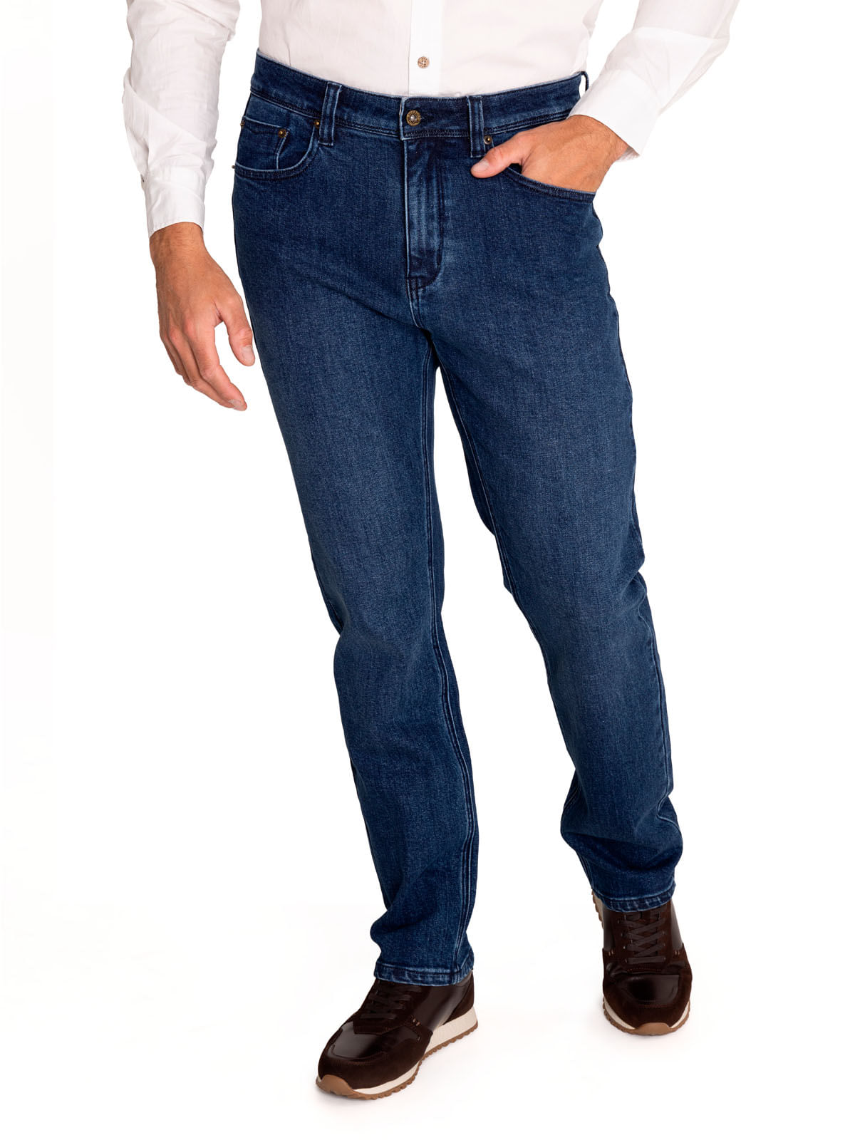 Jeans Algodón Orgánico Hombre Five Marino Rockford