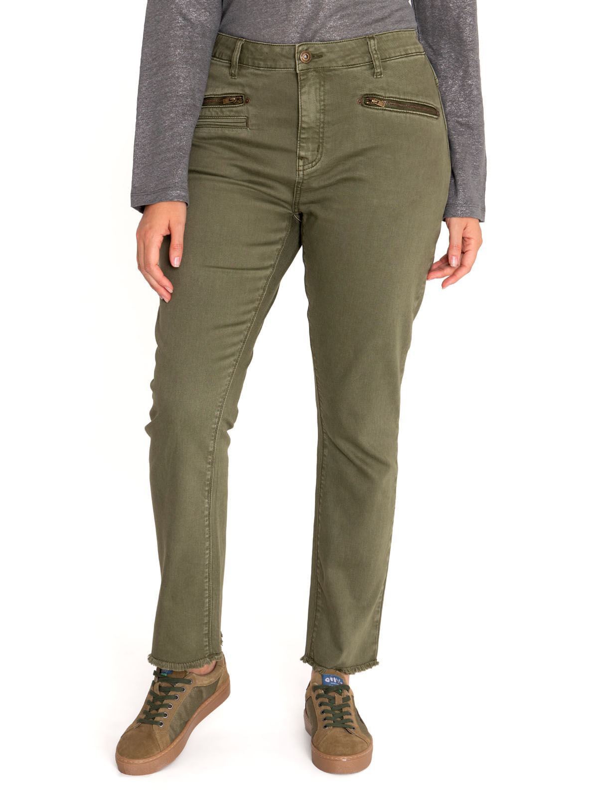 Pantalón Algodón Orgánico Mujer Leman Verde Rockford