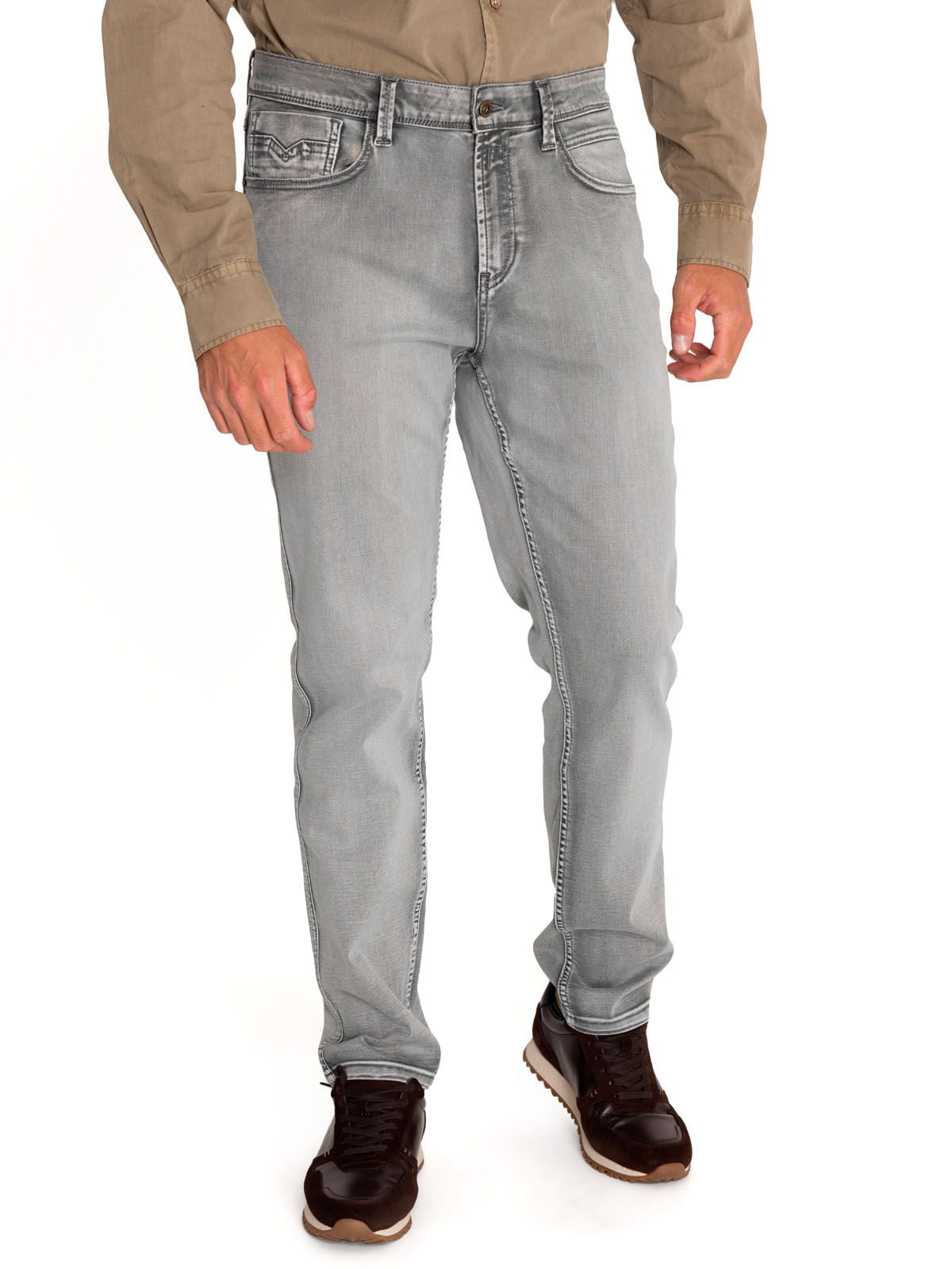Jeans Natural Flex Hombre Baycolor Gris Rockford