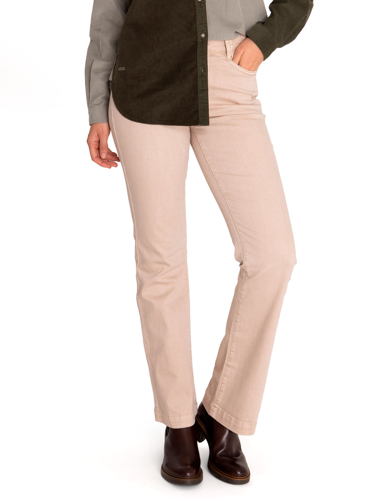 Jeans Algodón Orgánico Mujer Nia Beige/Crudo Rockford