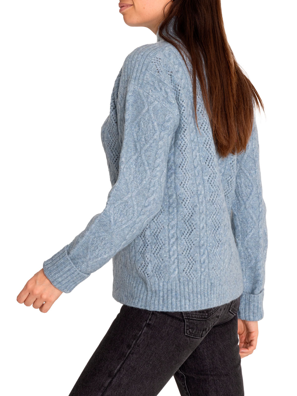 Sweater Fibras Recicladas Mujer Dalia Azul Rockford