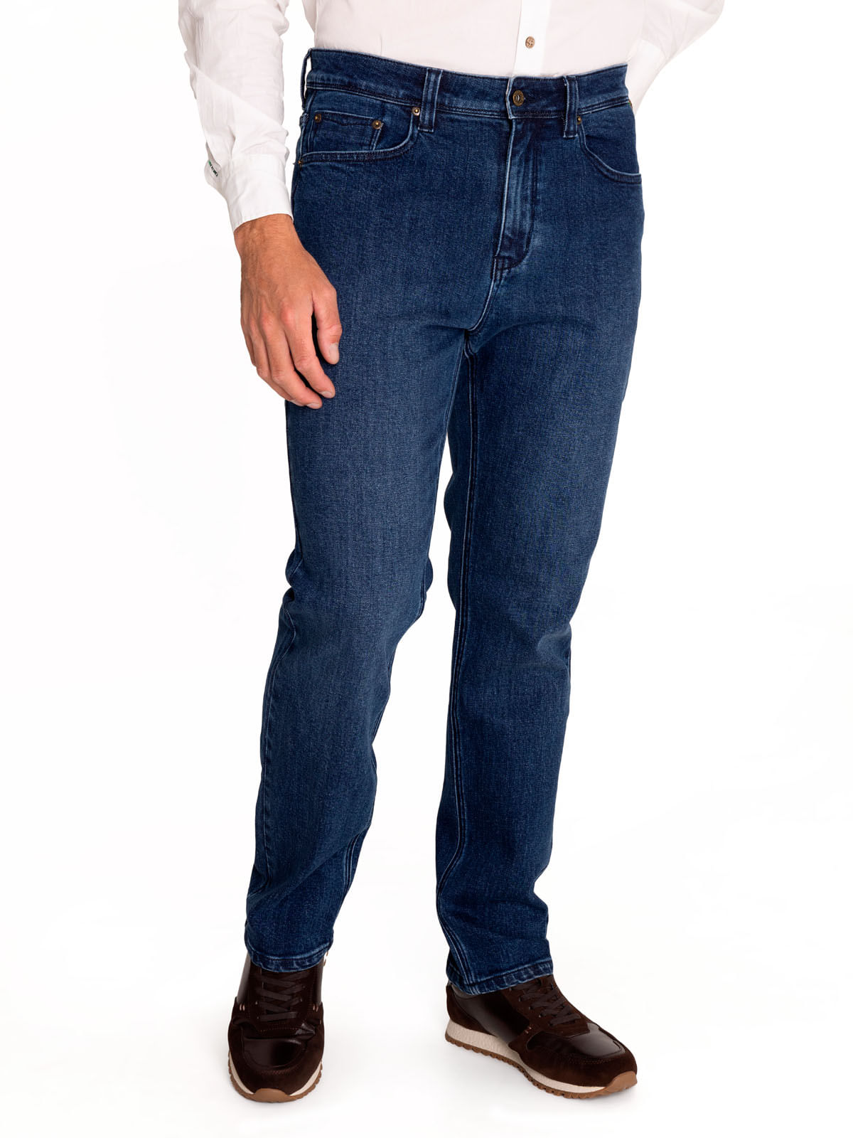 Jeans Algodón Orgánico Hombre Five Marino Rockford