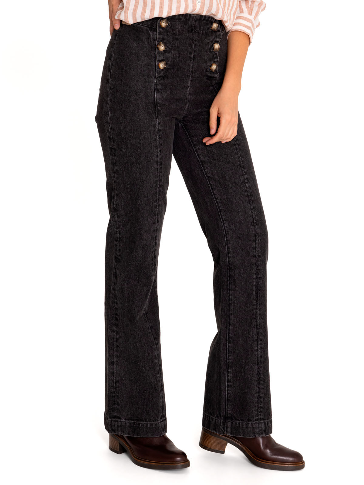 Jeans Algodón Orgánico Mujer Menta Gris Rockford