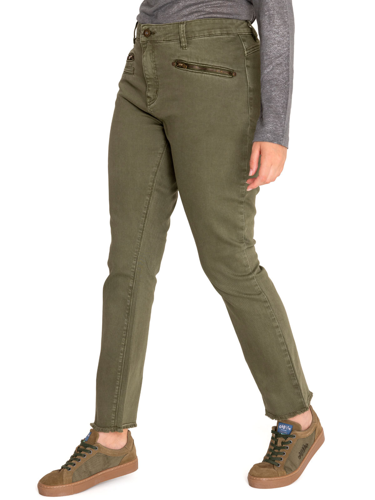 Pantalón Algodón Orgánico Mujer Leman Verde Rockford