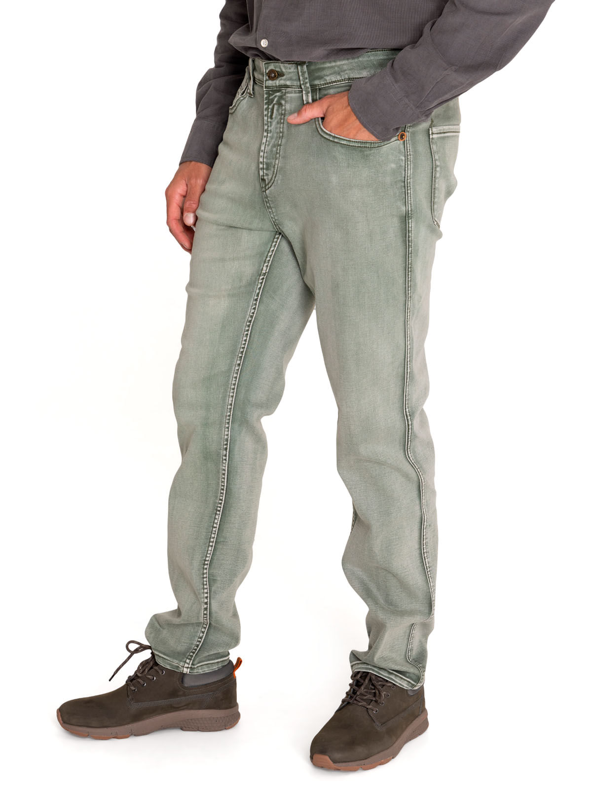 Jeans Natural Flex Hombre Baycolor Verde Rockford