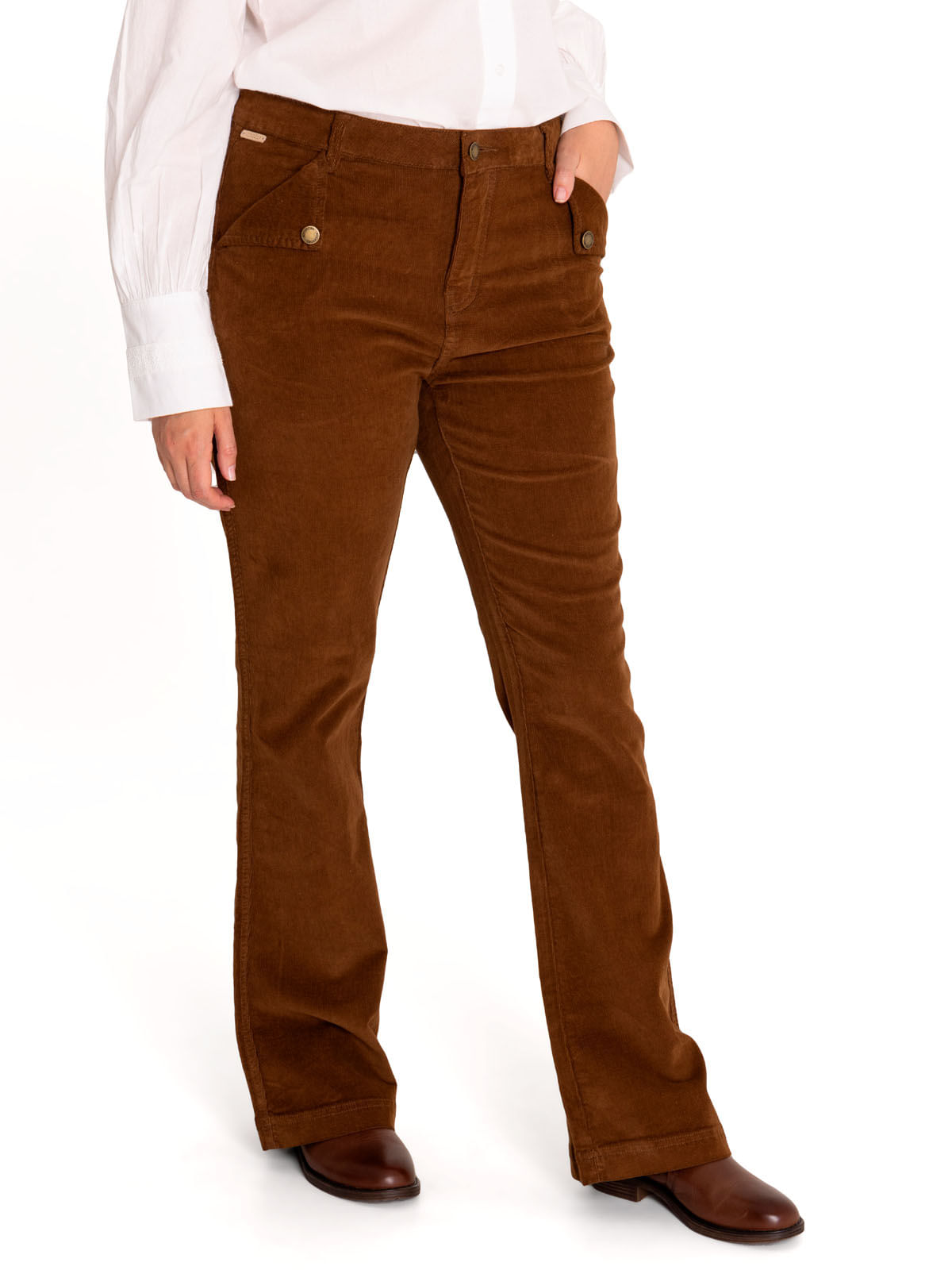 Pantalón Algodón Orgánico Mujer Alicia Café Rockford