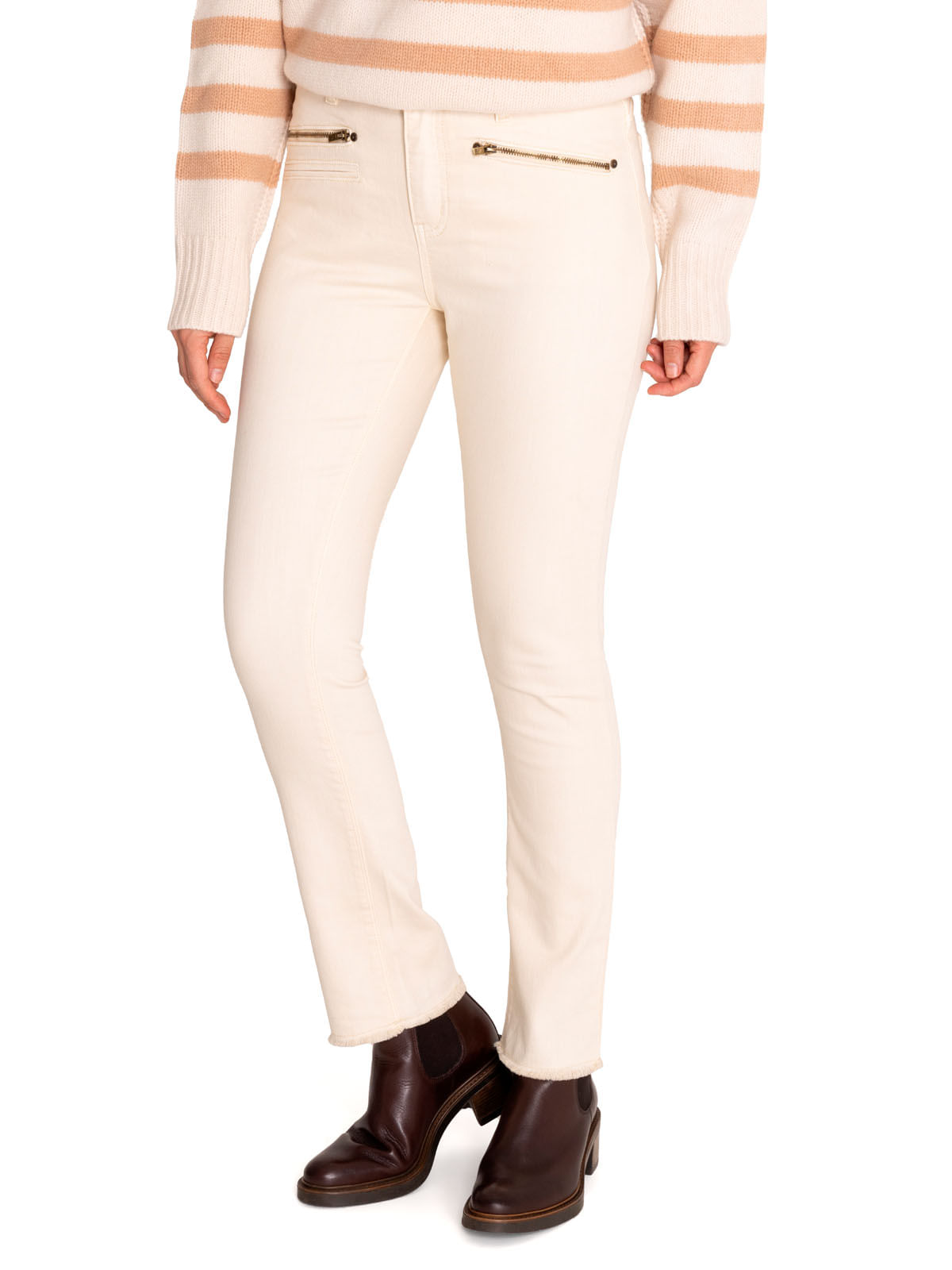 Pantalón Algodón Orgánico Mujer Leman Blanco Rockford