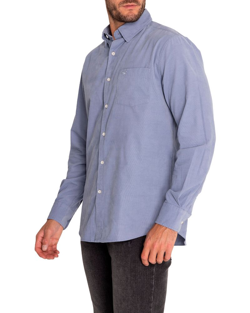 Camisa-Algodon-Organico-Hombre-Corduroy-Azul-Rockford