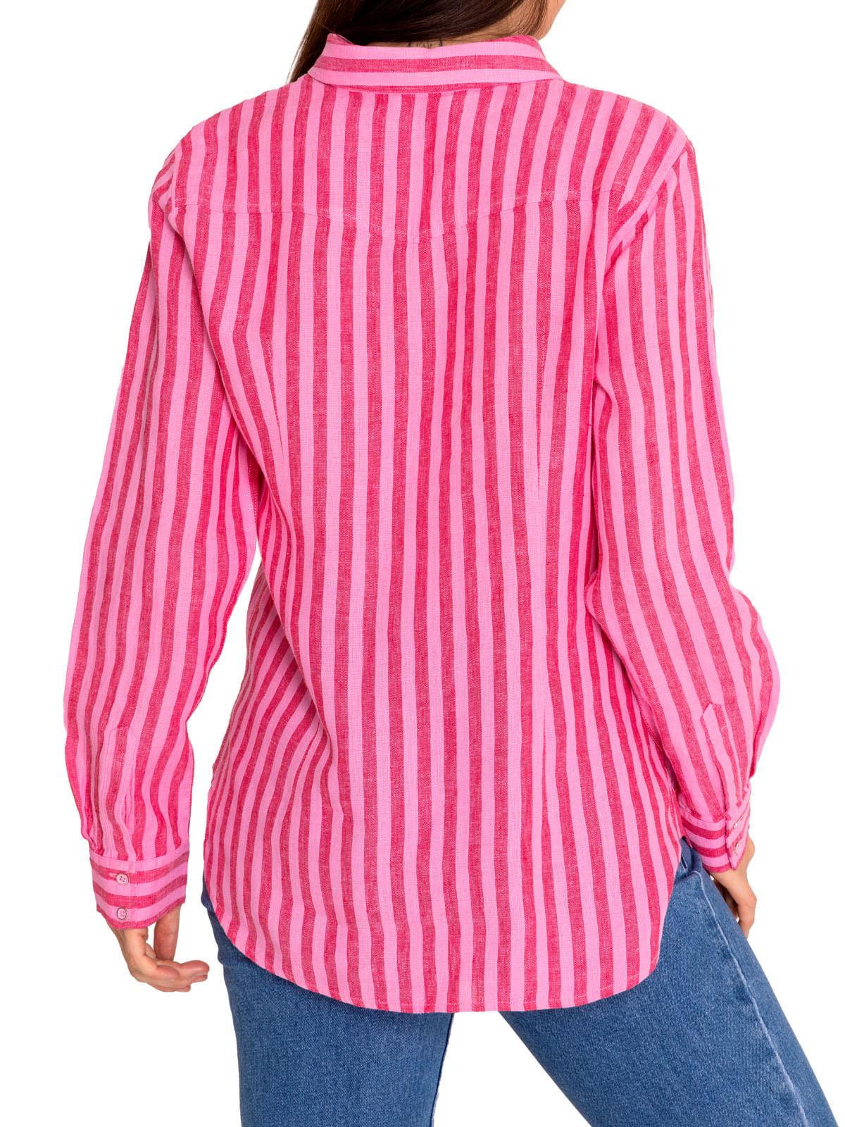 Blusa Lino Orgánico Mujer Lirioline Rosado Rockford