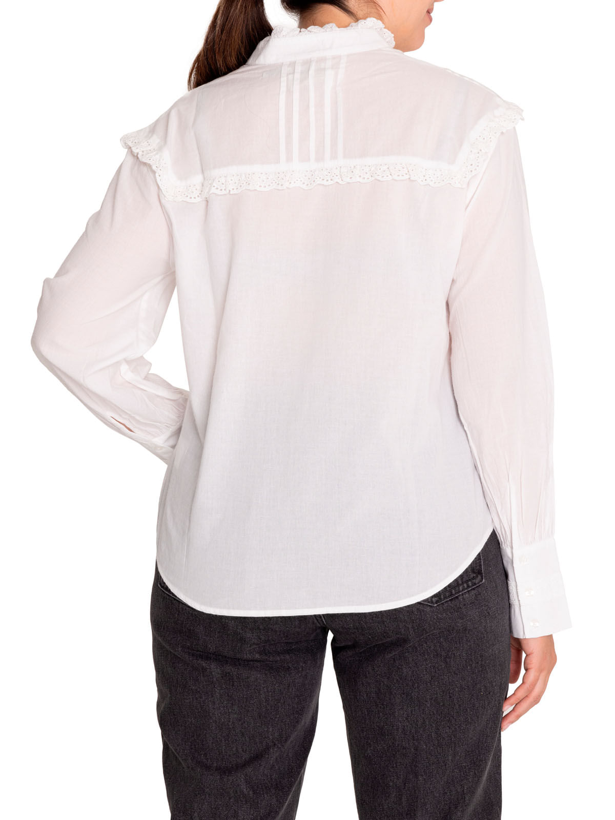Blusa Algodón Orgánico Mujer Aitana Blanco Rockford
