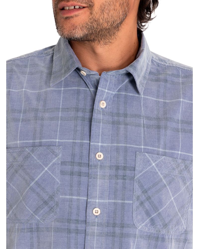 Camisa-Algodon-Organico-Hombre-Tartancord-Azul-Rockford