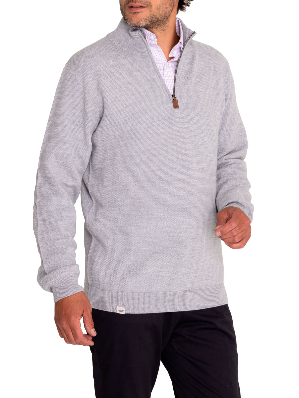 Sweater Lana Merino Hombre Massa Gris Rockford