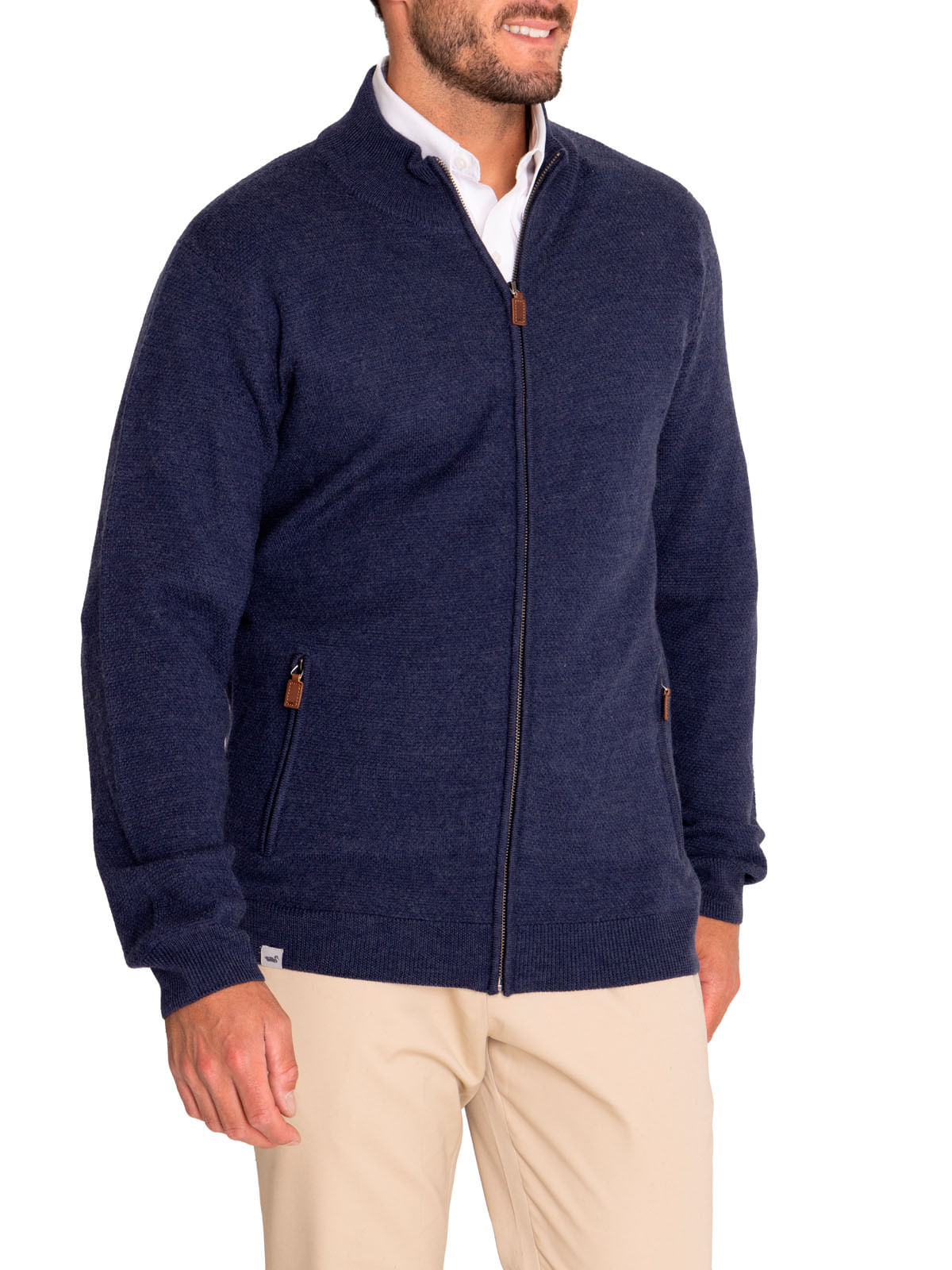 Sweater Lana Merino Hombre Massafull Azul Rockford