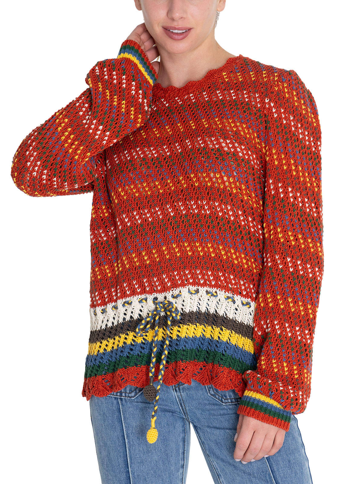 Sweater Algodón Orgánico Mujer Mirko Verde Rockford