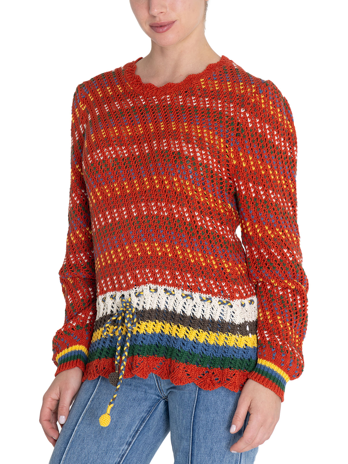 Sweater Algodón Orgánico Mujer Mirko Verde Rockford