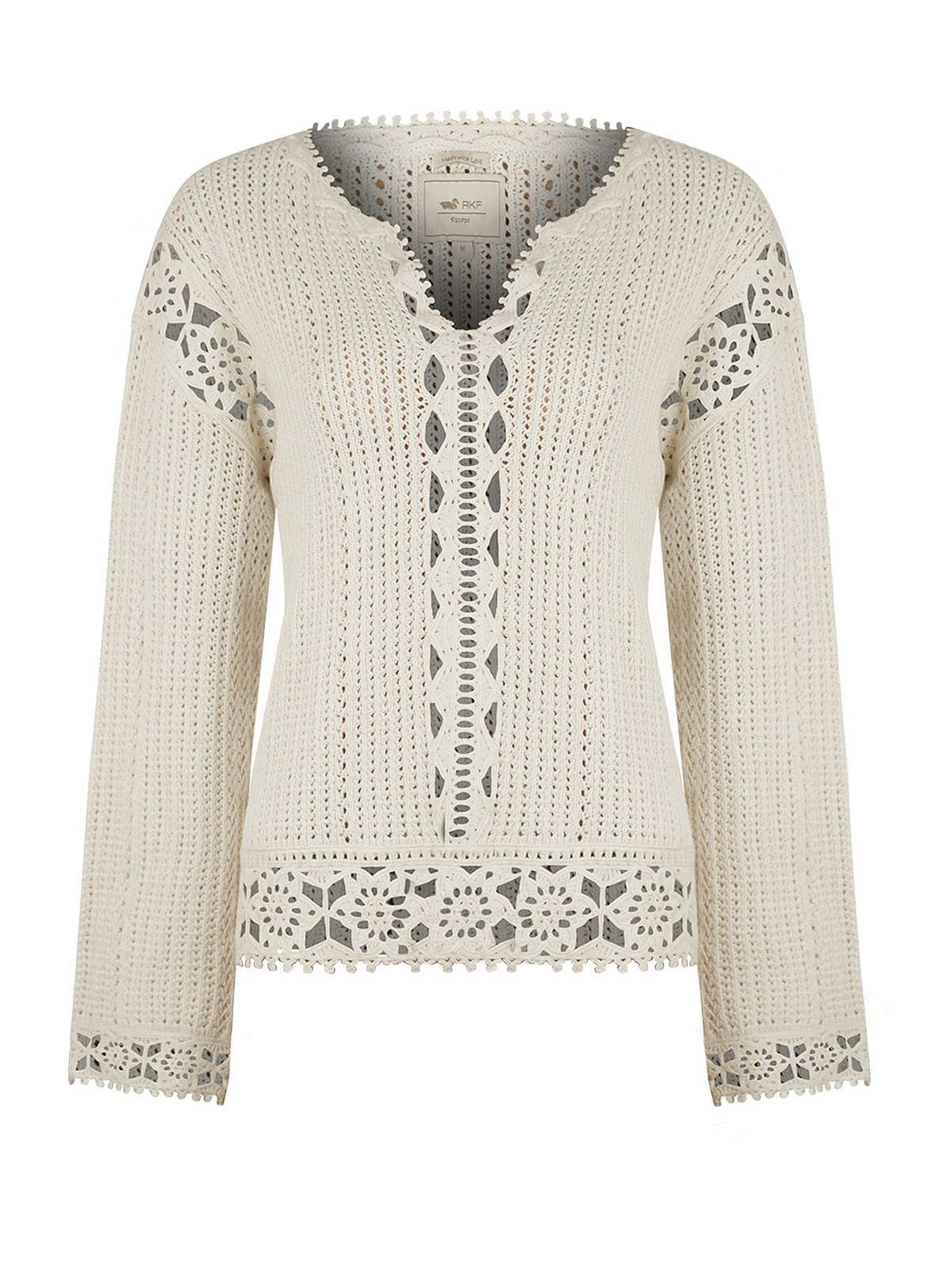 Sweater Algodón Orgánico Mujer Lia Beige Rockford