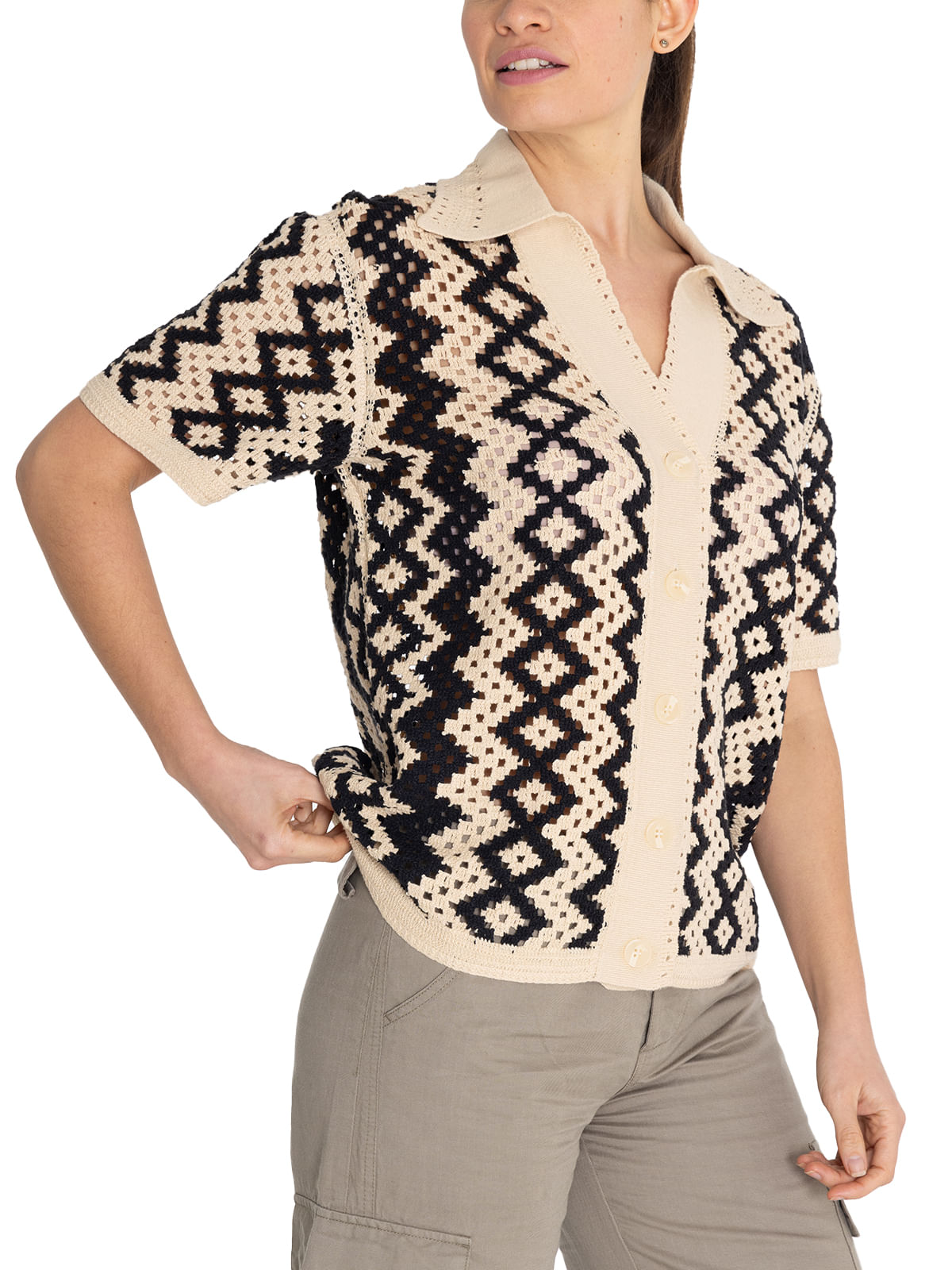 Sweater Algodón Orgánico Mujer Gigi Beige Rockford