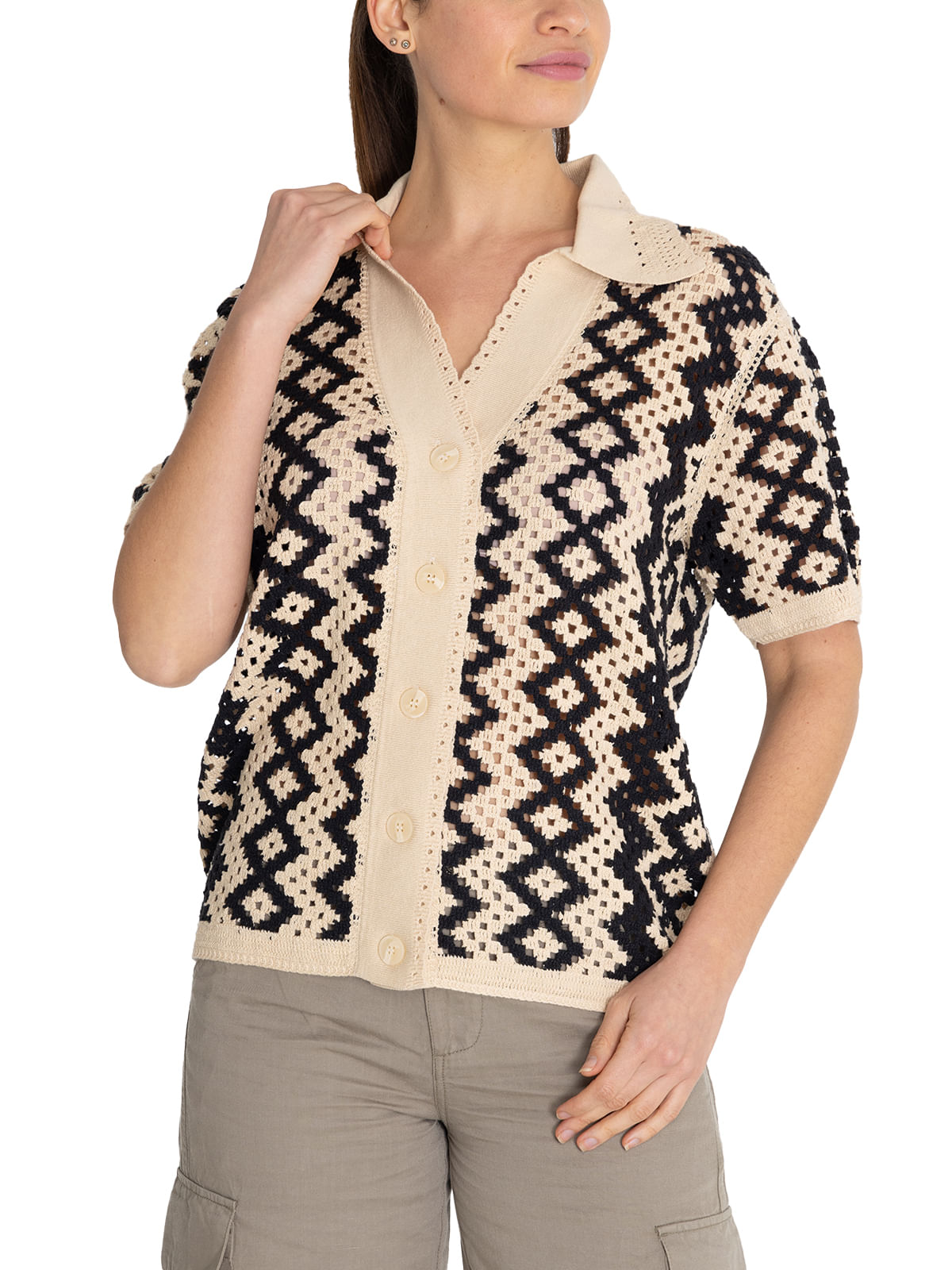 Sweater Algodón Orgánico Mujer Gigi Beige Rockford