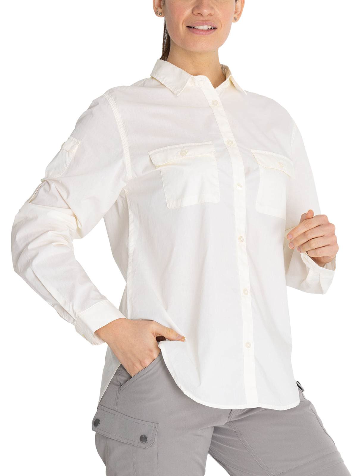 Blusa Algodón Orgánico Mujer Coop Crema Rockford