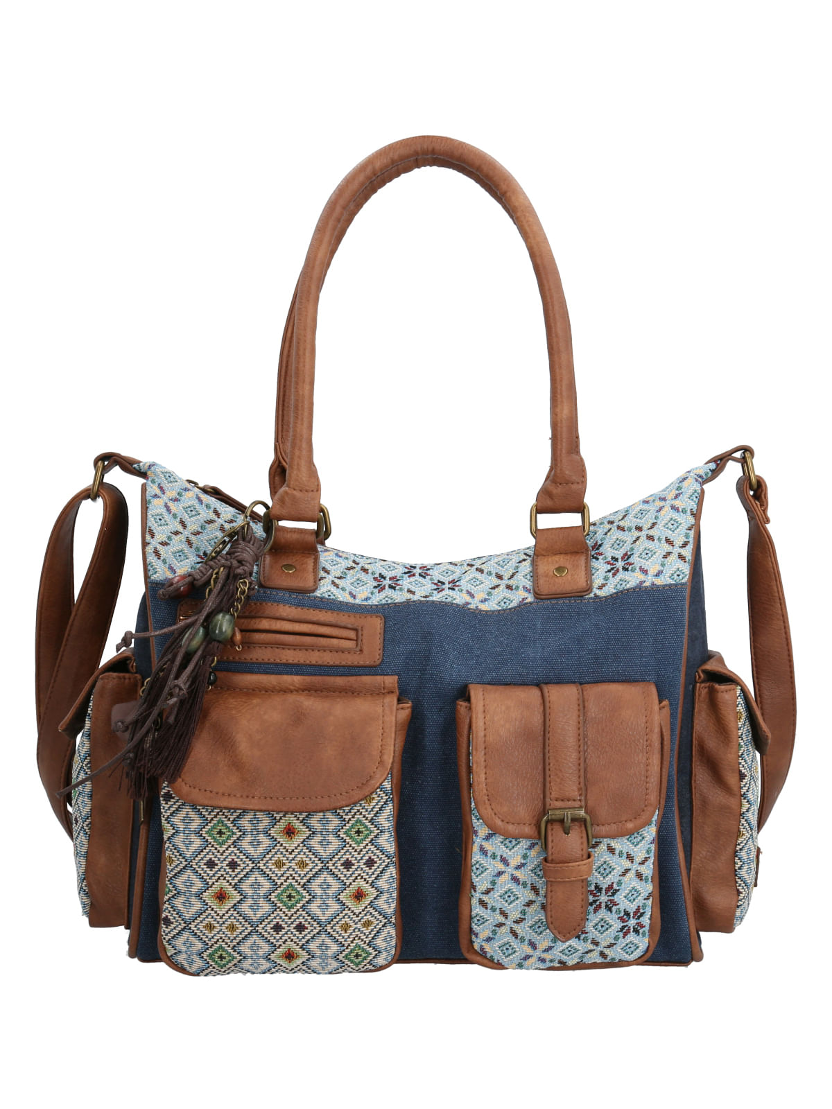 Cartera Textil Mujer Rossi Hiobo Azul Rockford