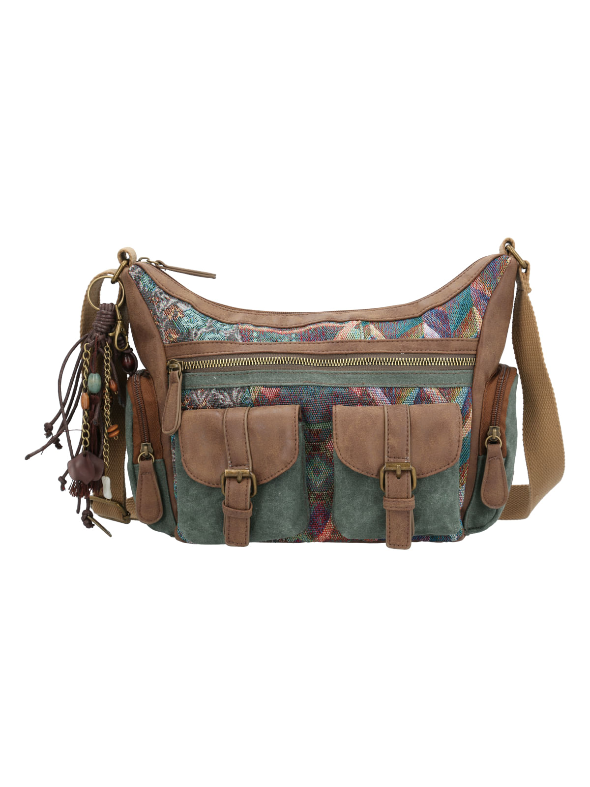 Cartera Textil Mujer Edahi Cross Turquesa Rockford