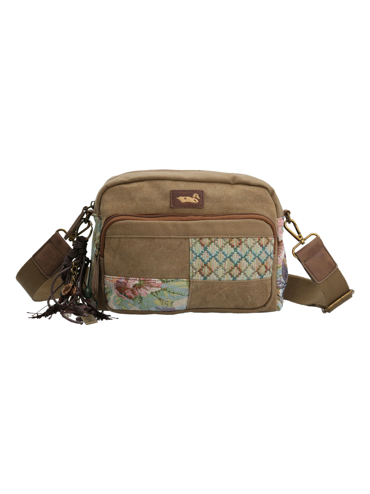 Cartera Textil Mujer Awki Cross Camel Rockford