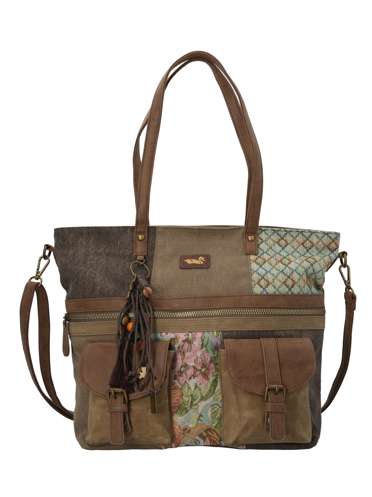 Cartera Textil Mujer Hakan Tote Camel Rockford